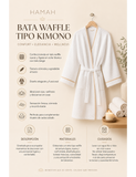 Bata de Baño Wafle - Tipo Kimono con Bies