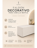 Faldon para mesa de masaje waffle 80x185x60