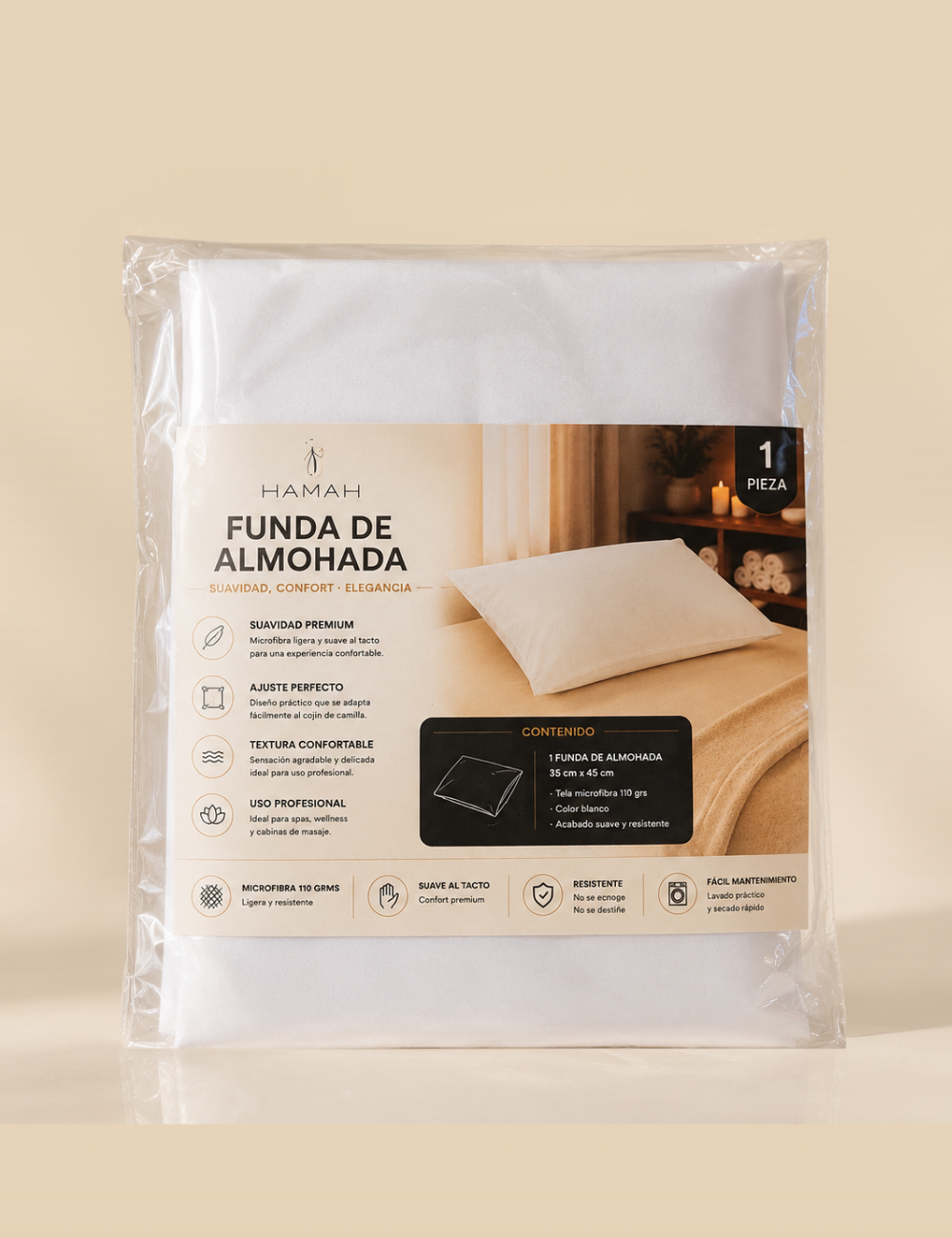 Funda de Almohada en Microfibra 35x45