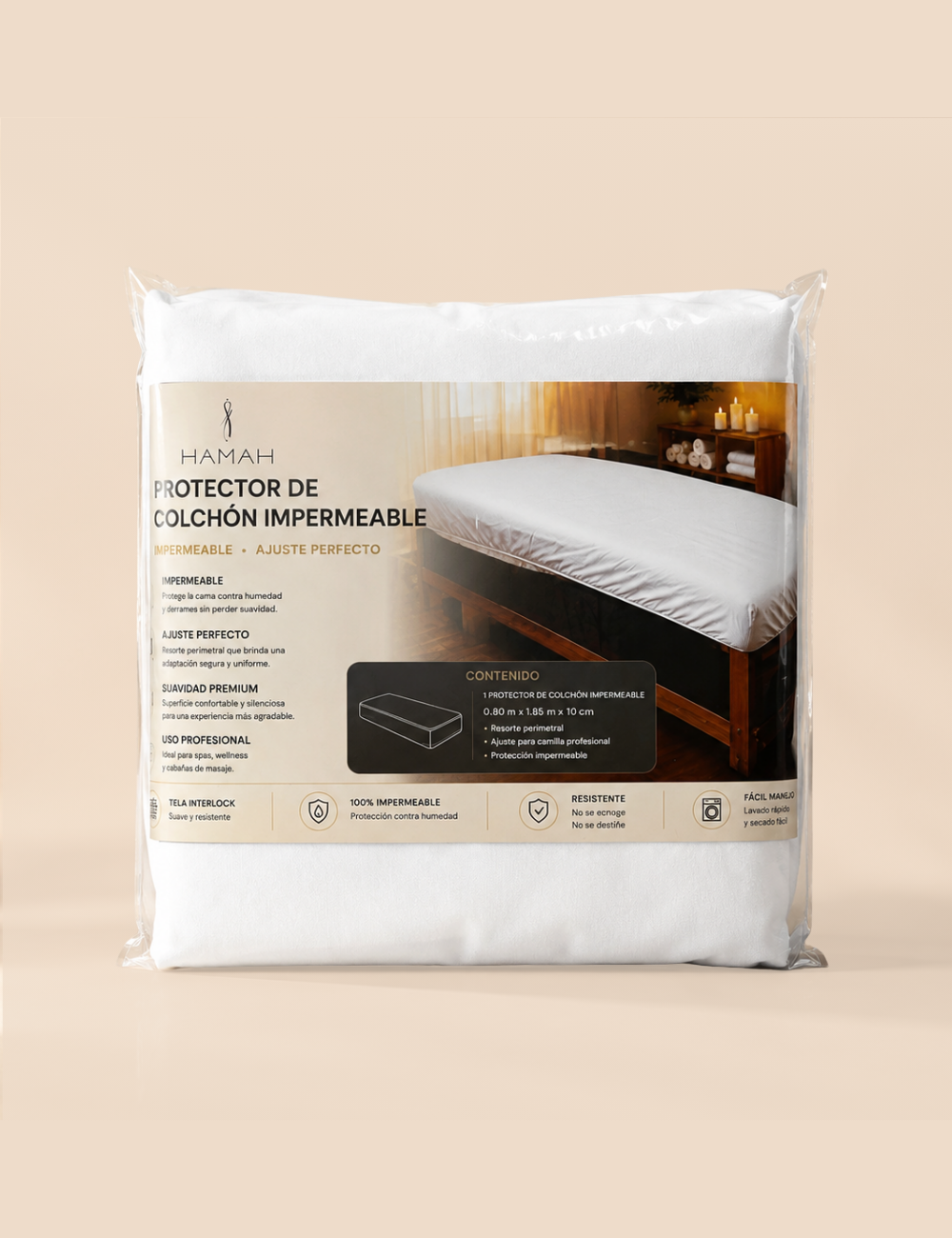 Protector para Cama de Masaje 80x185x10