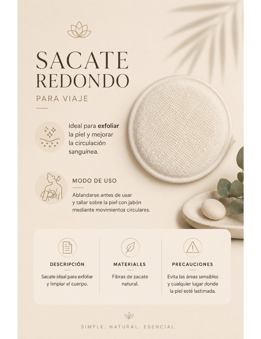 Sacate Redondo para Viaje