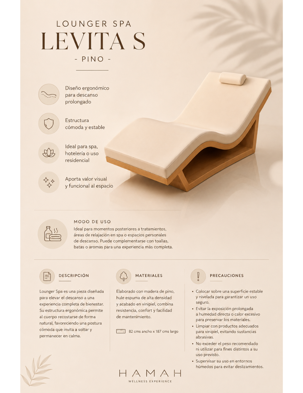 Lounger Spa Levita S Pino