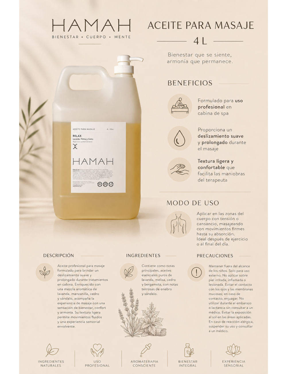 Aceite para Masaje 4l