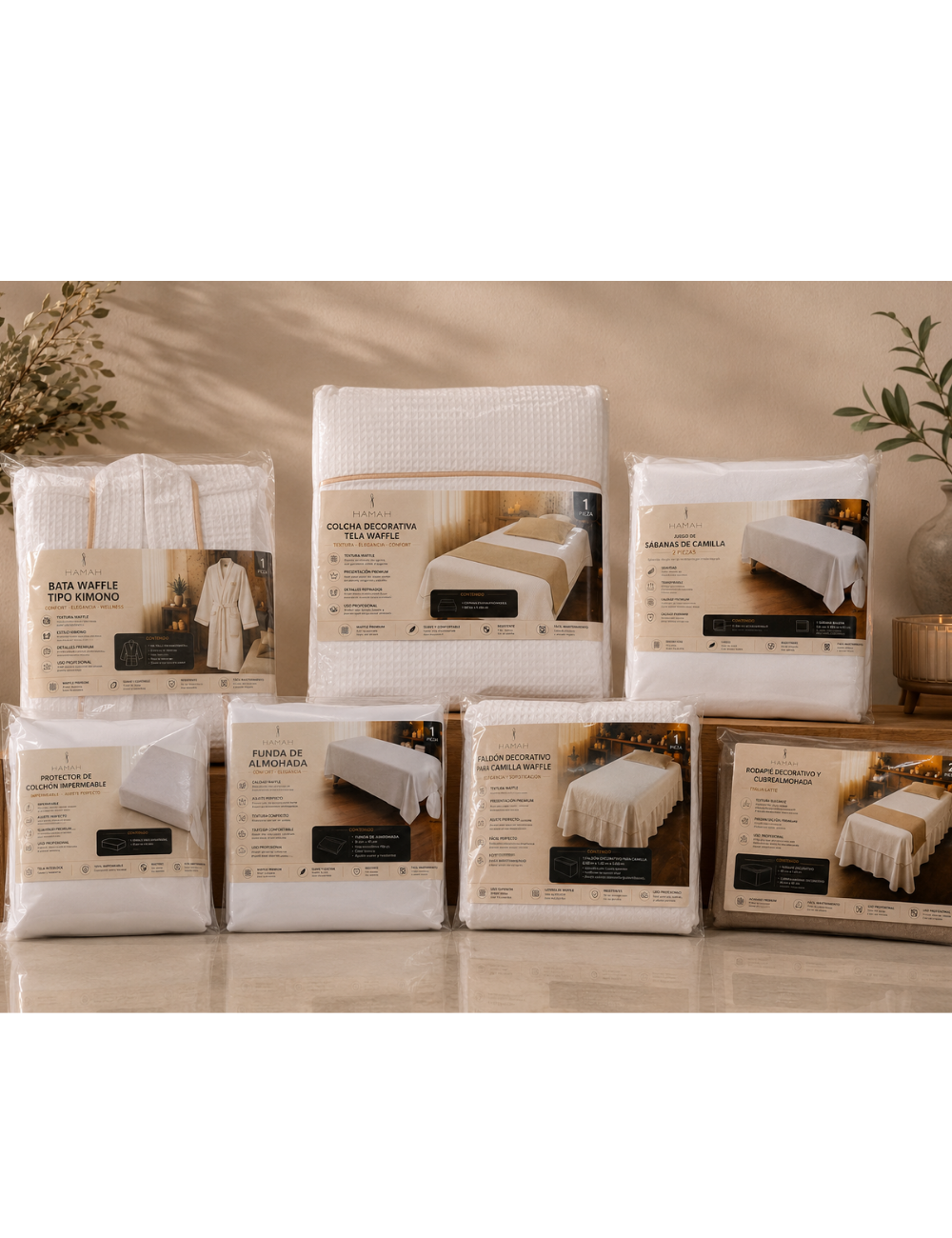 Kit de 2 sábanas para mesa de masaje -110grms .80x1.85x.10