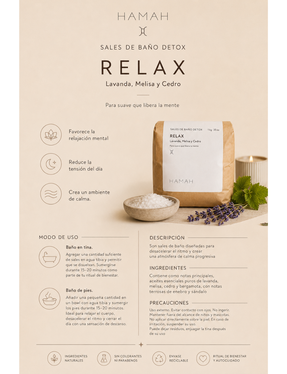 Sales de Baño Detox Relax 1 kg