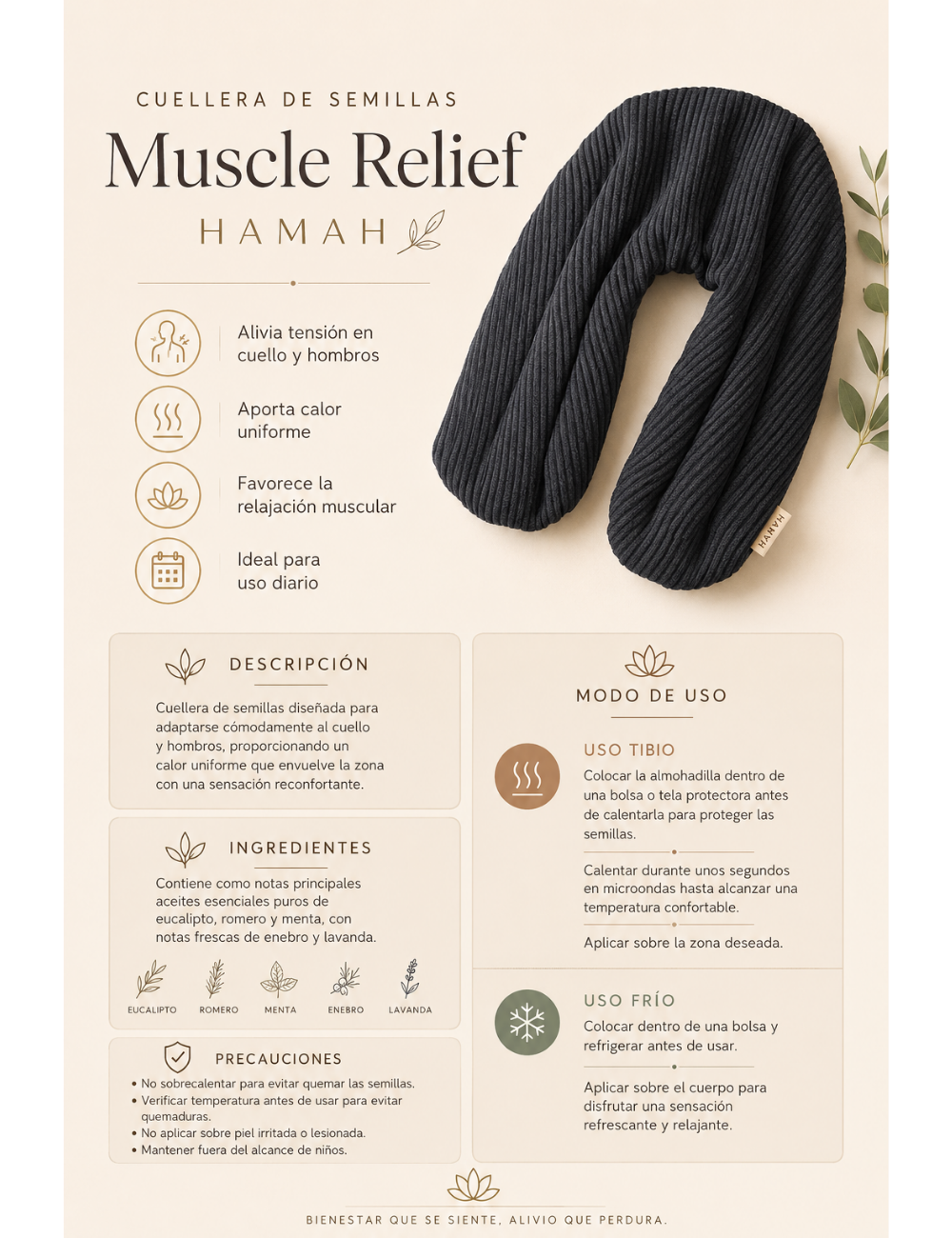 Cuellera  Térmica de Semillas Muscle Relief