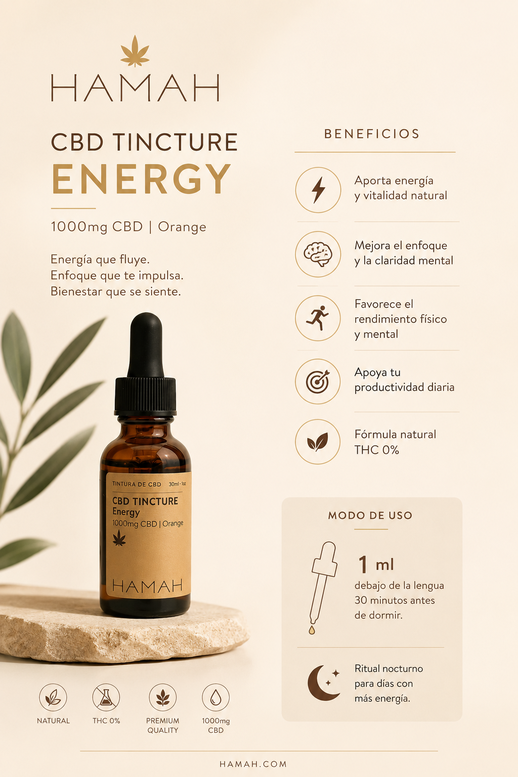 CBD 1000 mg Tincture Energy
