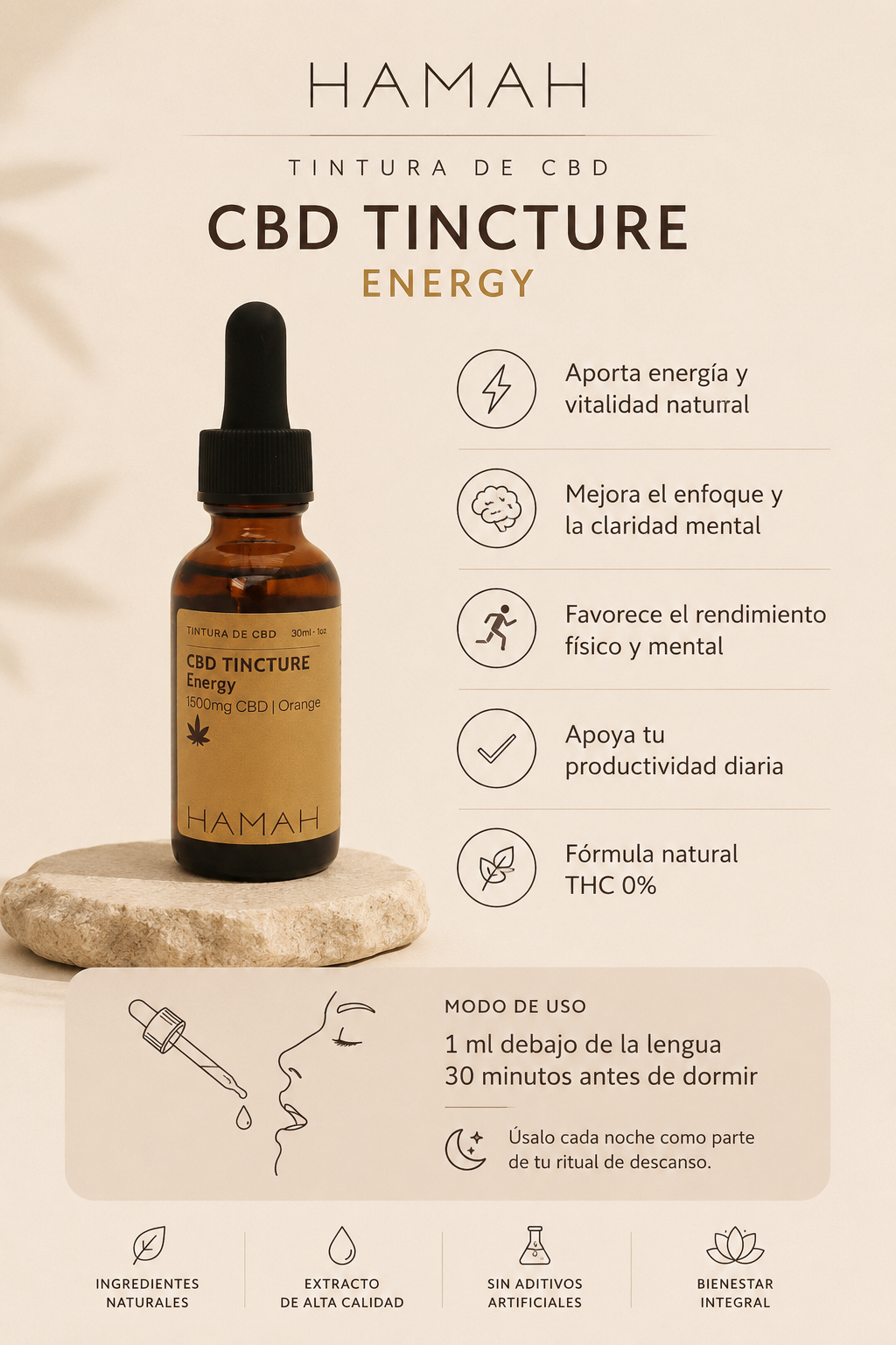CBD 1500 mg Tincture Energy