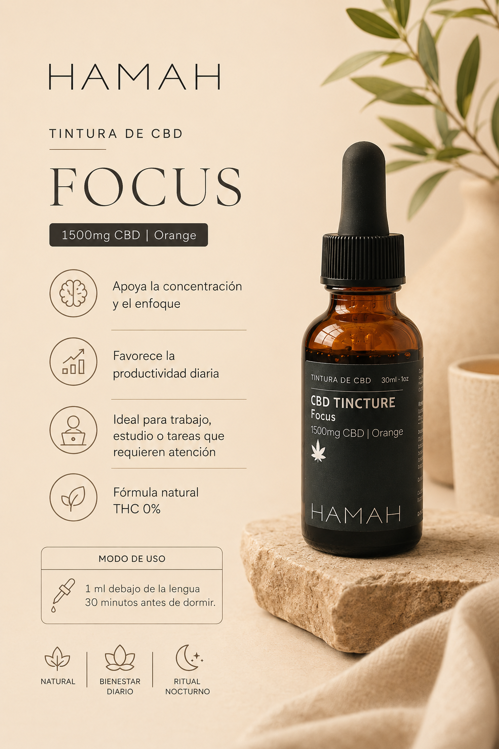 CBD 1500 mg Tincture Focus