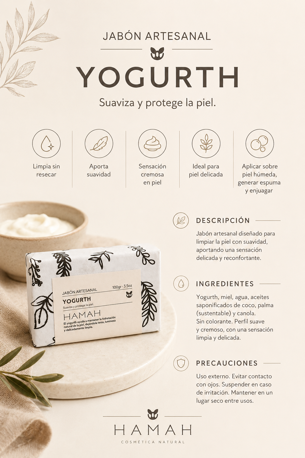 Jabon Artesanal de Yogurth