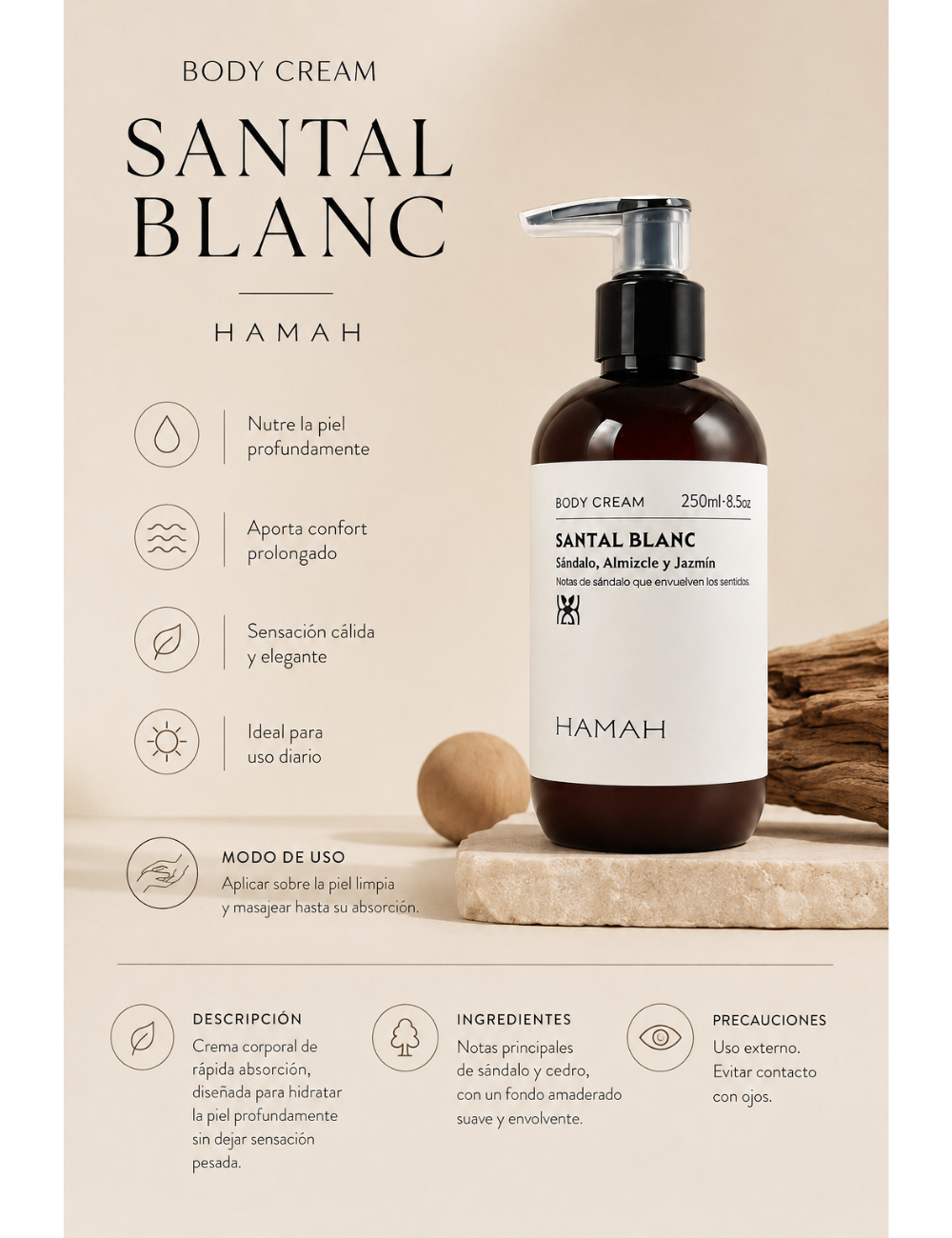 Body Cream Santal Blanc 250 ml