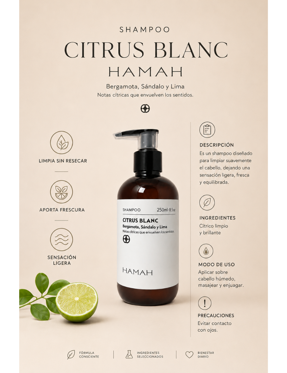 Shampoo Citrus Blanc 250 ml