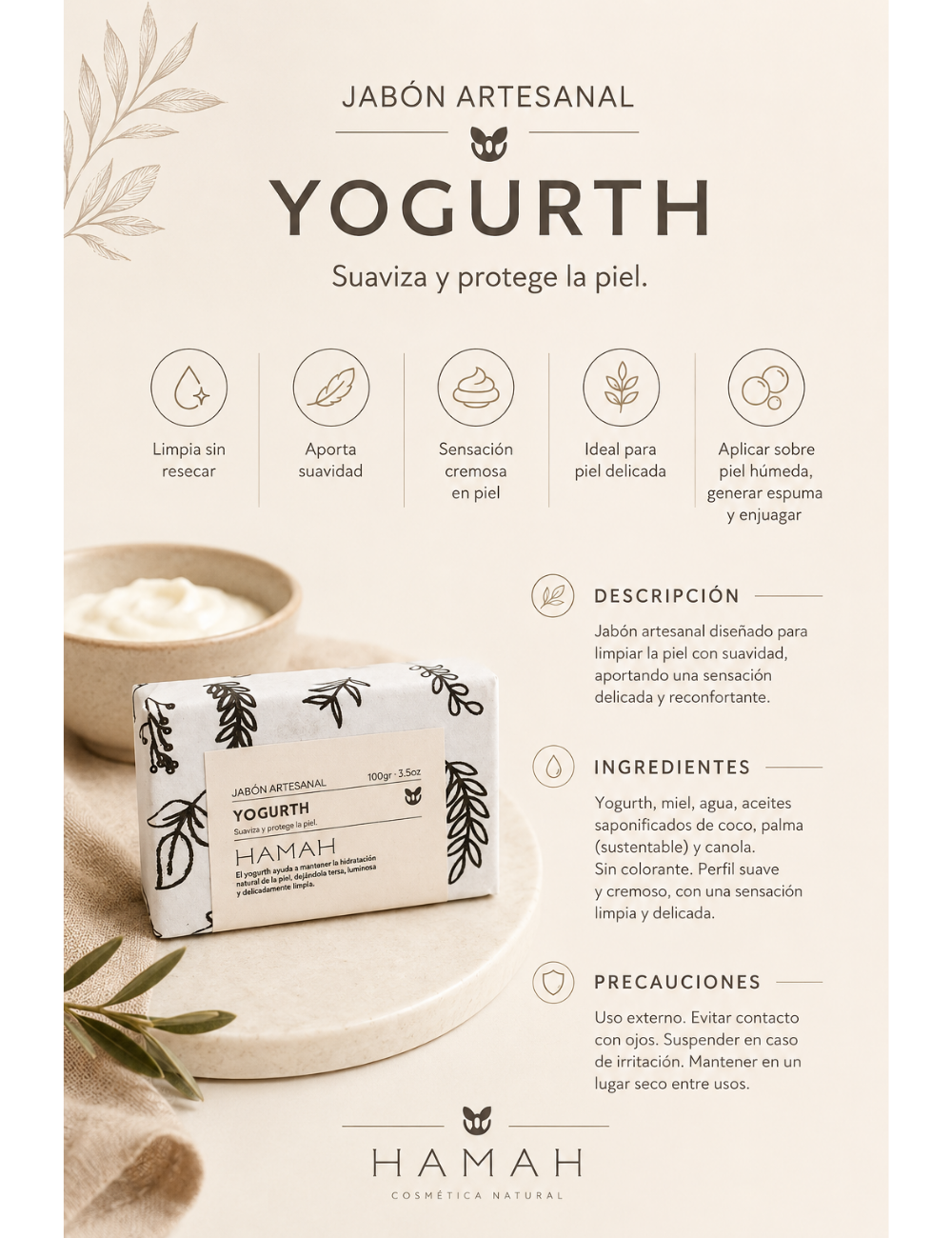Jabon Artesanal de Yogurth