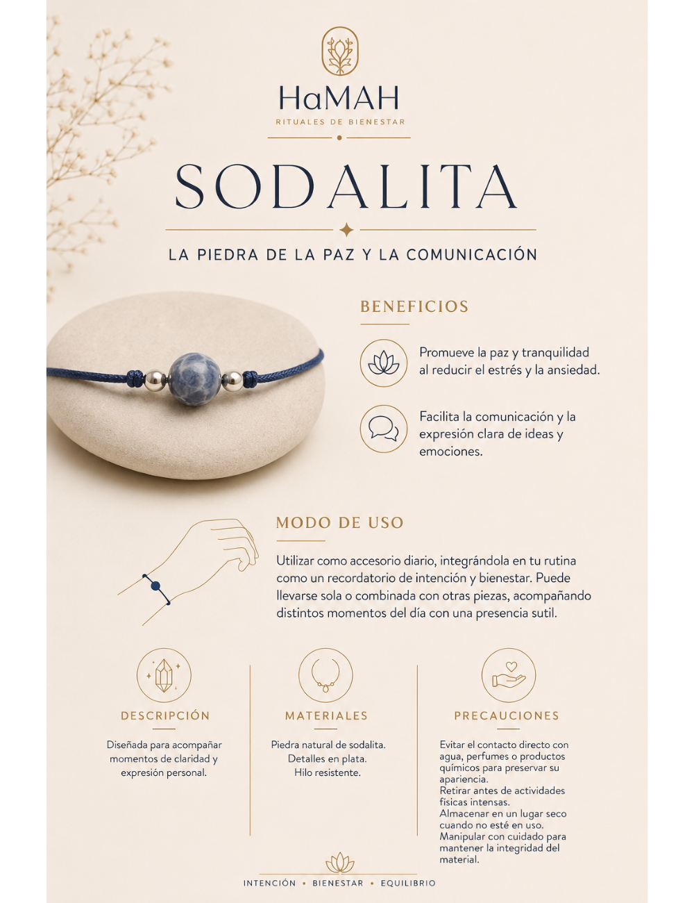Pulsera Sodalita
