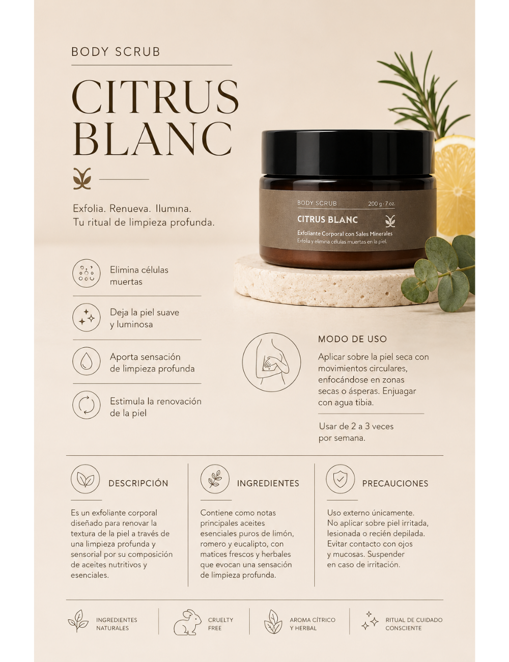 Body Scrub Citrus Blanc 200 gr