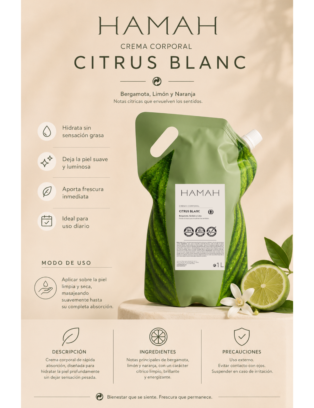 Body Cream Citrus Blanc 1 l
