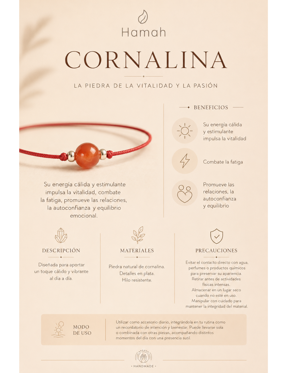 Pulsera Cornalina