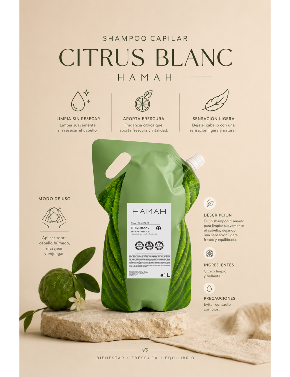 Shampoo Citrus Blanc 1 l
