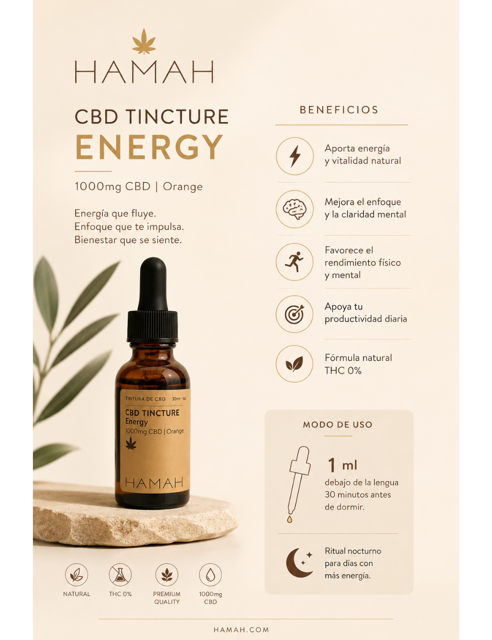 CBD 1000 mg Tincture Energy 30 ml