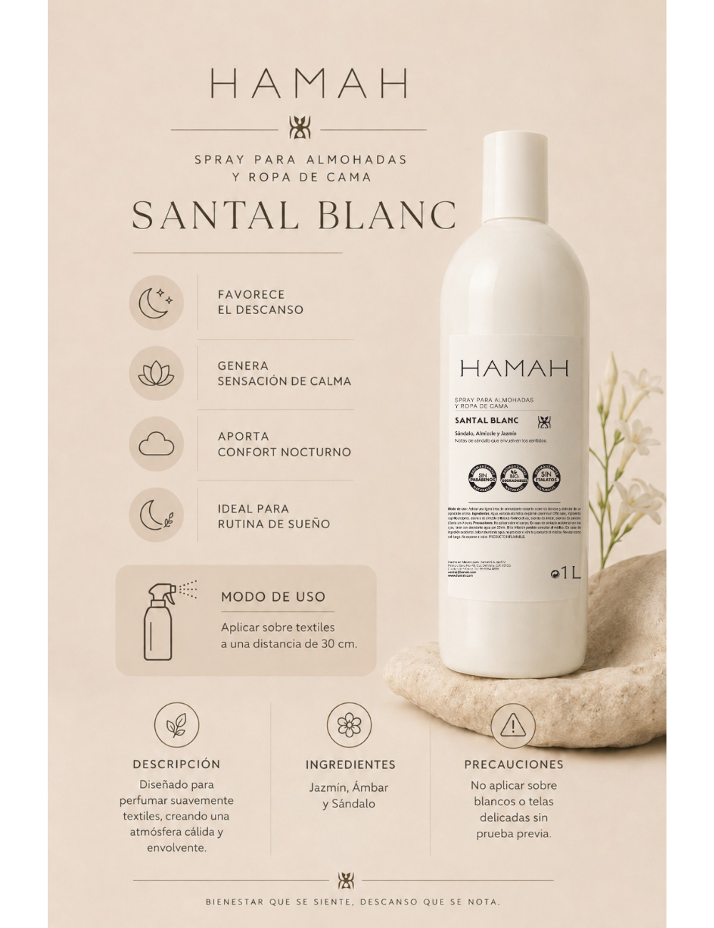 Pillow & Linen Mist Vetiver Blanc 120 ml