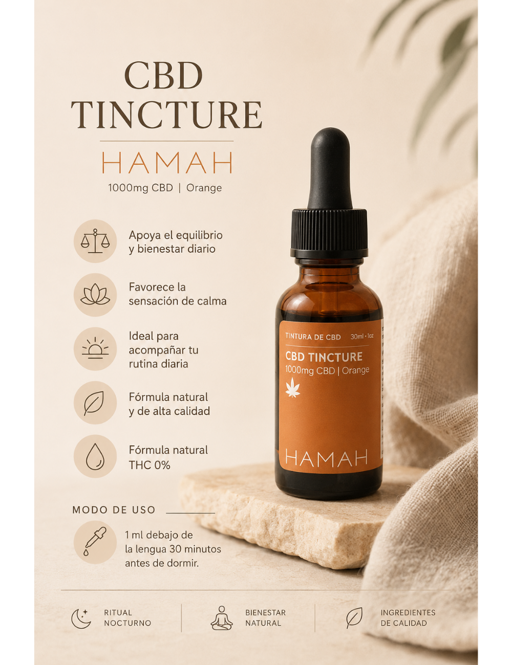 CBD 1000 mg Tincture Orange 30 ml