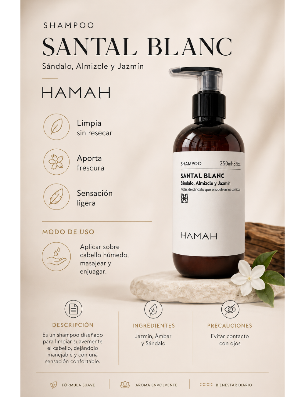 Shampoo Santal Blanc 250 ml