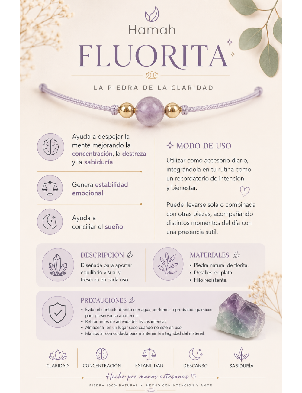 Pulsera Fluorita