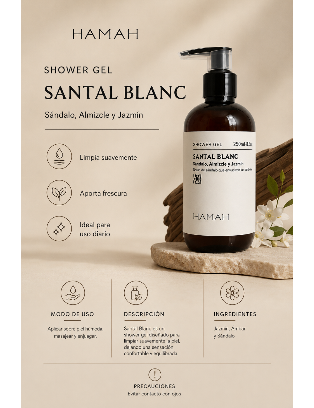 Shower Gel Santal Blanc 250 ml