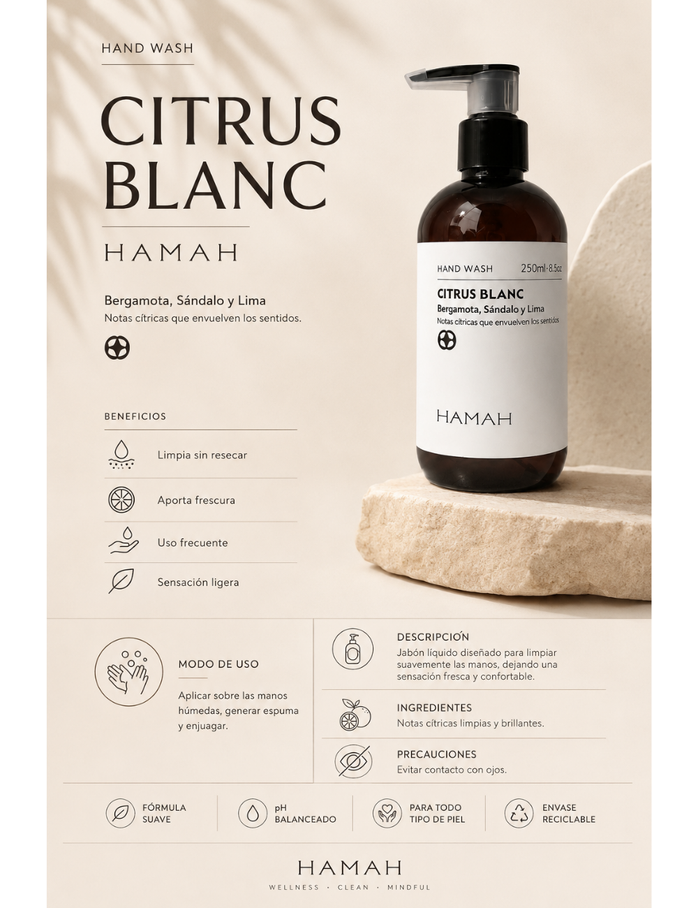 Hand Wash Citrus Blanc 250 ml