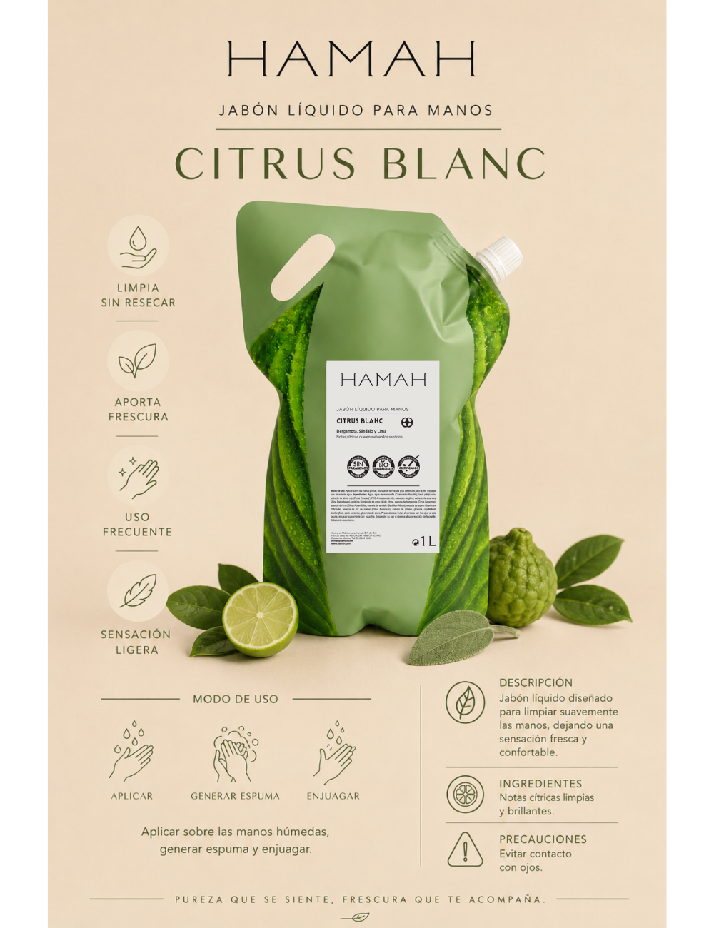 Hand Wash Citrus Blanc 1 l