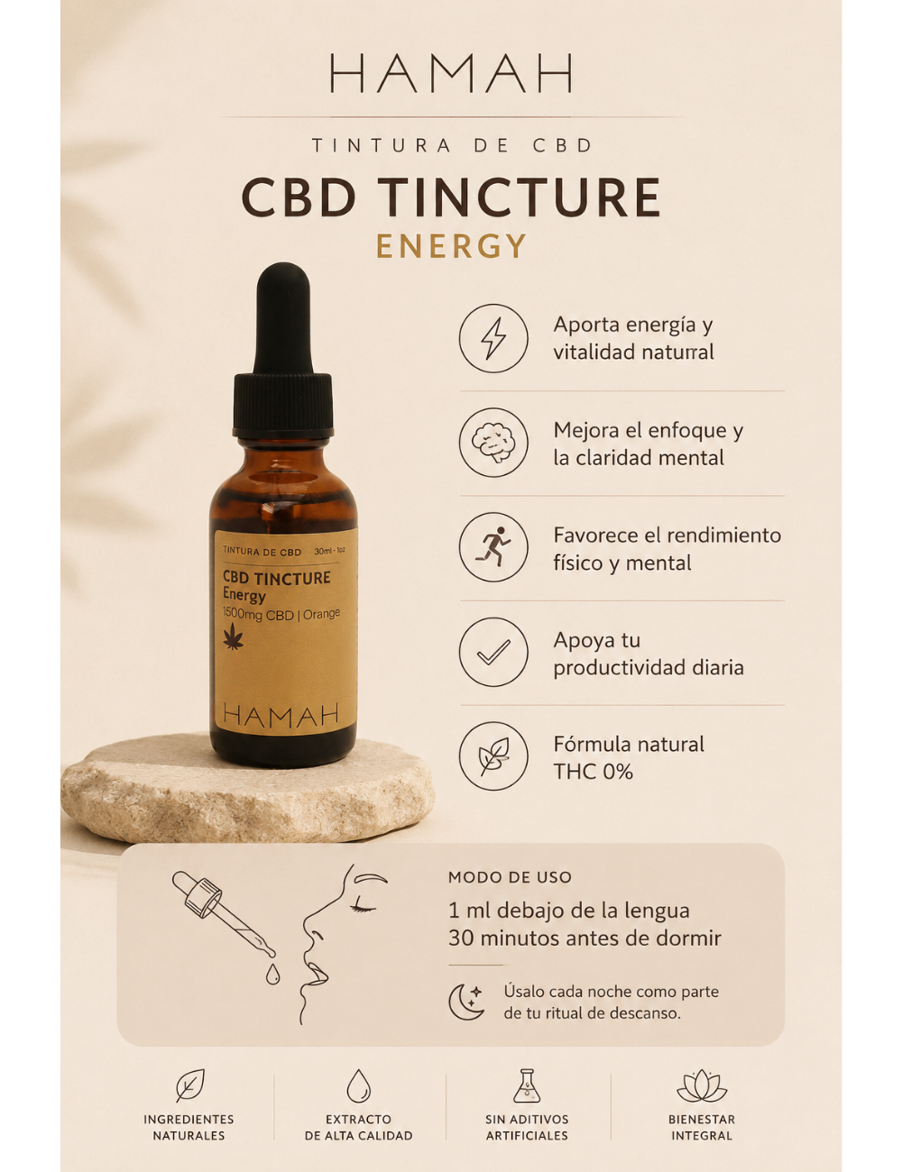 CBD 1500 mg Tincture Energy 30 ml
