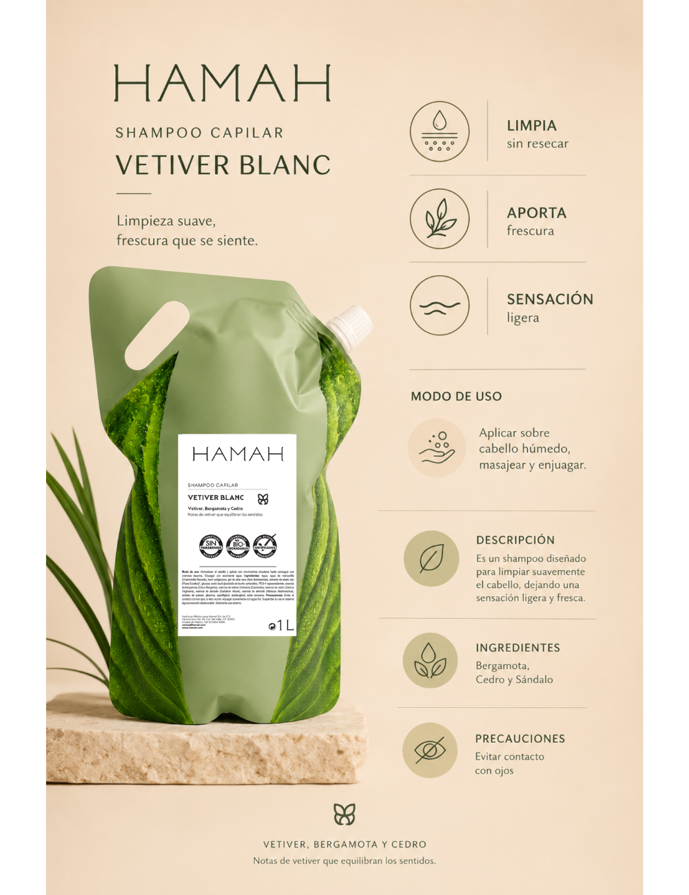 Shampoo Vetiver Blanc 1 l
