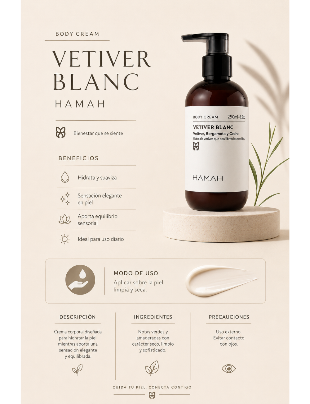 Body Cream Vetiver Blanc 250 ml