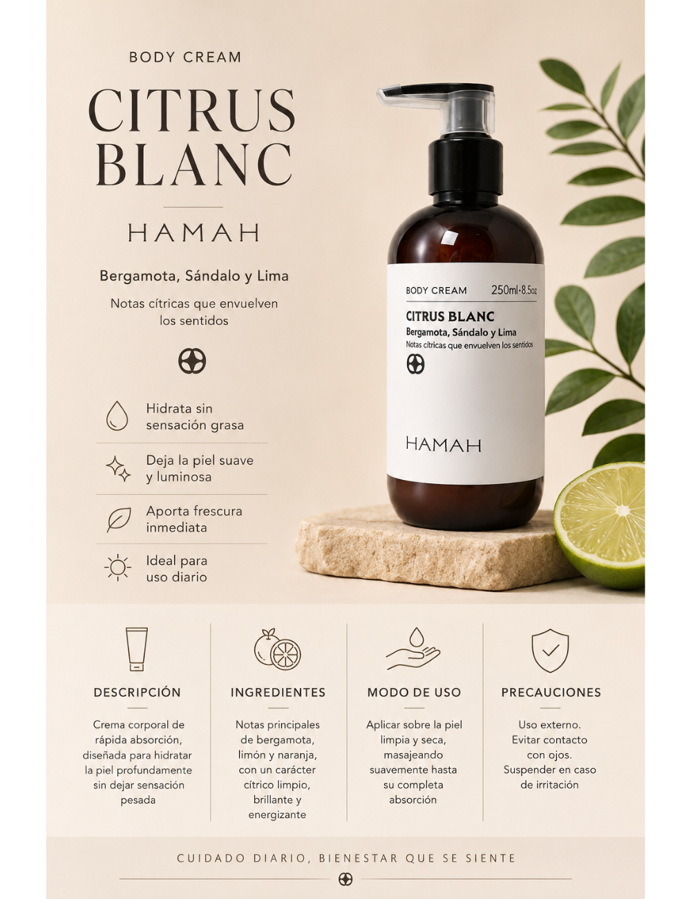 Body Cream Citrus Blanc 250 ml