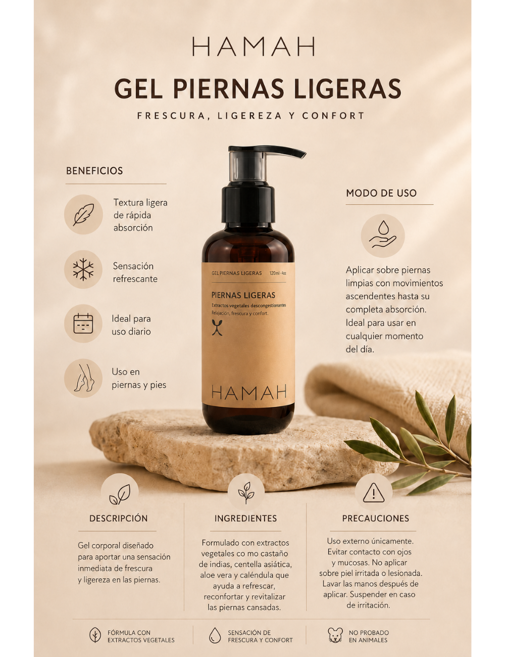 Gel Piernas Ligeras 120 ml